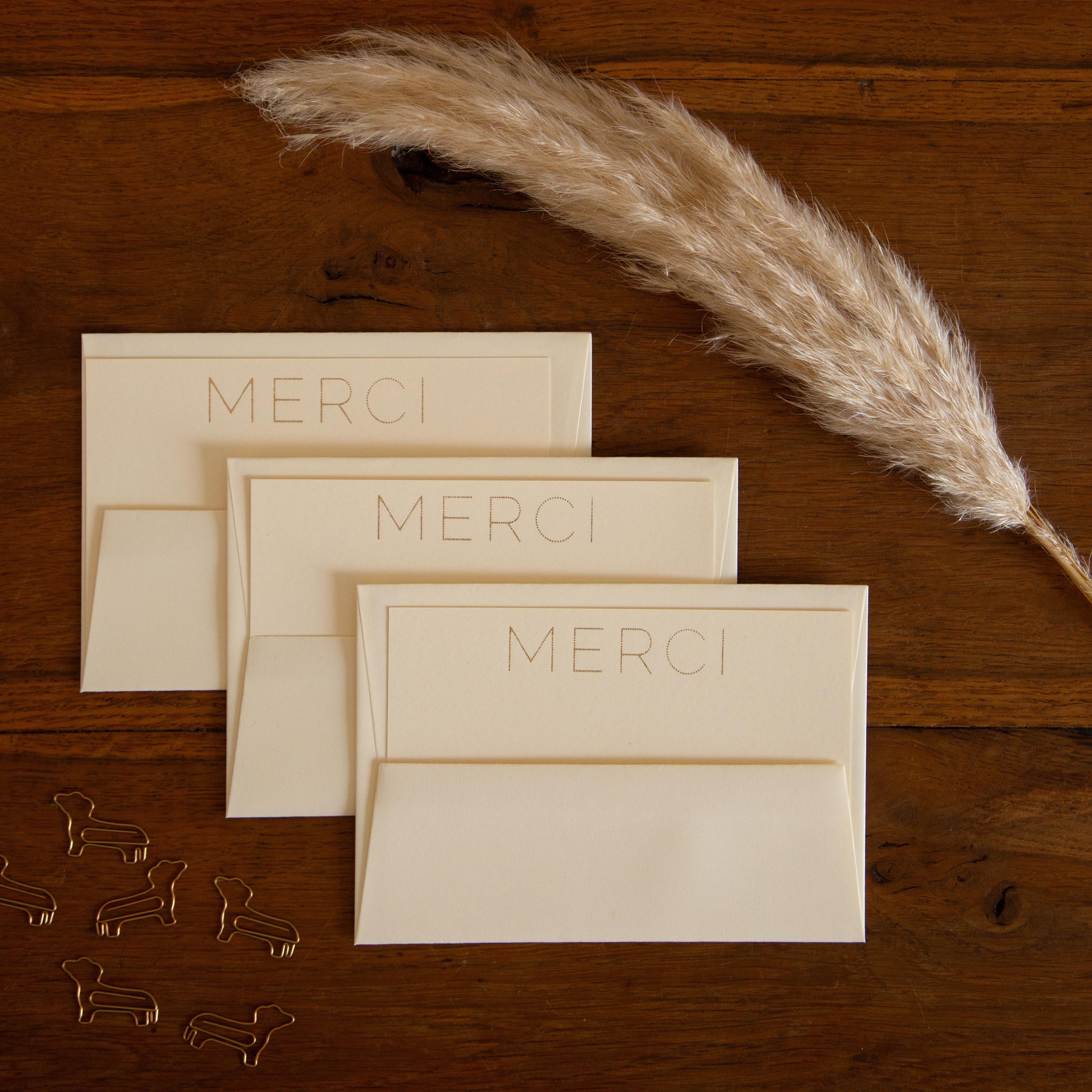 Merci Notecards (various colours)