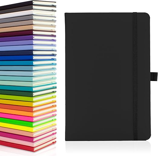 Planoova Notes London Eco A5 Hardcover Notebook – Lined, Dark Grey