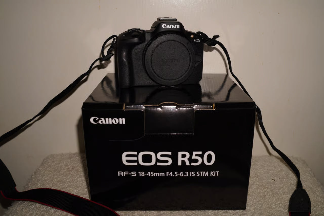 Canon EOS R50 Mirrorless Camera Kit 18-45mm & 55-210mm Lenses 24.2MP 4K WiFi
