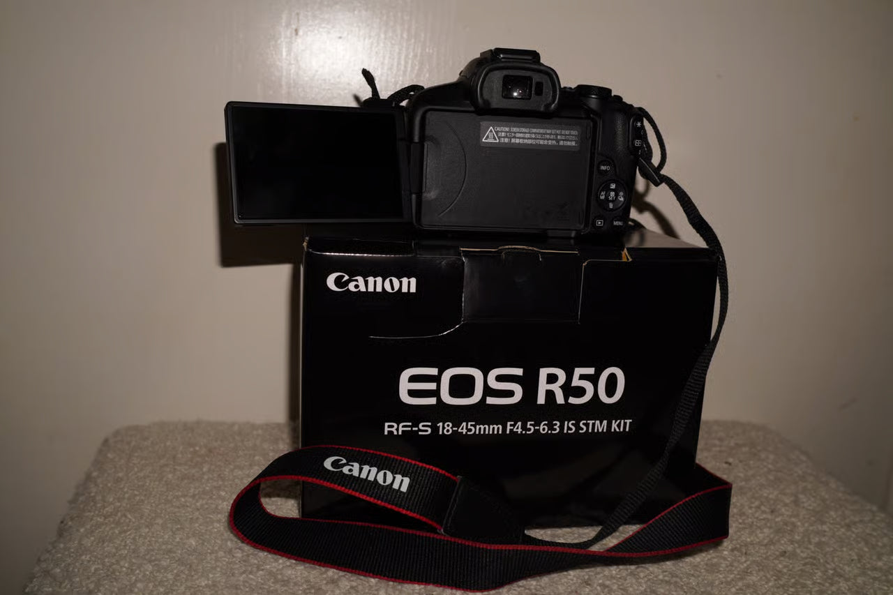 Canon EOS R50 Mirrorless Camera Kit 18-45mm & 55-210mm Lenses 24.2MP 4K WiFi