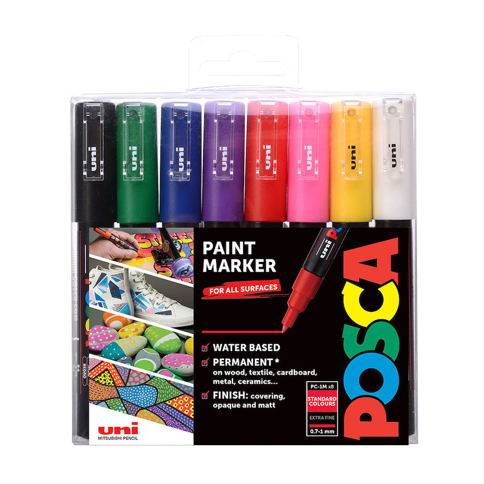 Posca Starter Pack (set of 8, 1m)