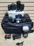 Canon EOS 80D with Canon Zoom Lens 18-55mm & 55-250mm & Accessories